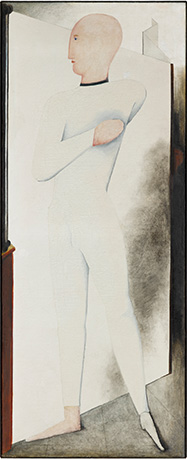 Oskar Schlemmer, Der Tänzer, 1923, Öl und Lackfarbe auf Leinwand, 175,5 x 71 cm, Staatsgalerie Stuttgart