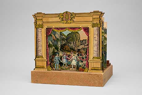 Mignon-Bühne im Rococo Stil. Dekoration und Figuren Verlag Trentsensky nach 1830 © Kamilla und Gert Strauss, Wien