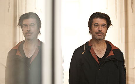 Regisseur und Autor Virgil Widrich (links in Rückprojektion)