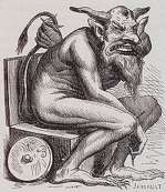 Belphegor, Illustration aus dem Dictionnaire Infernal (1863) © Lizenzfrei