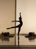 Ketevan Papava im Gegenlicht: Sylphide oder Muse in "Blanc". © Wiener Staatsballett / Ashley Taylor 