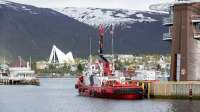 Blick vom Hafen Tromsø Richtung Eismeerkathedrale, die letzte Station von Herbert. © Free Licence /  https://commons.wikimedia.org/wiki/ 