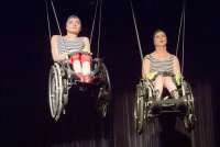 Löffler mit Cornelia Scheuer, links, in "I Move Like A Disabled Person"
