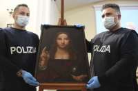 Eine Kopie des "Salvator Muni" wurde aus dem Museum in Neapel gestohlen, doch im April 2021 haat die italienishe Polizei das Double des teuersten Bildes der Welt wieder gefunden. Bildquelle: https://mag.sapo.pt/