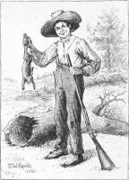 Huckleberry Finn, Illustration der Originalausgabe von E. W. Kemble. © Quelle. childrensnursery.org.uk