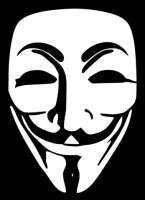 Die Reiter dieser zwölf ungezähmten Pferde, die den Titel des Romans bilden, treffen einander im Darknet. Die Anonymous- oder Guy-Fawkes-Maske ist eines der Symbole des Darknet. © wikipedia