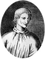 Der gunge Ggiordano Bruno: Illustration in „INeue Bibliothec, oder Nachricht und Urtheile von Neuen Büchern“. Frankfurt und Leipzig 1715. © Wikipedia