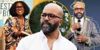 Drei in einem Bild: Die Autorin des Ghettoromans, der Autor der unerwünschten, weil nicht genügend schwarzen Romane und sein Alter Ego mit dem Decknamen Stagg R. Leigh. (Isa Rae, Jeffry Wright, Jeffrey Wright)