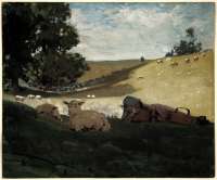 Ruhe in der Natur an einem "Warmen Nachmittag". Gemälde von Winslow Homer, 1878. Quelle: Washington D.C., National Gallery of Art.