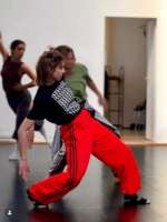 Lea Karnutsch mit Kollehn im Probestudio: © Corinne L. Rusch