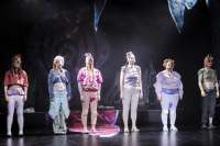 Die strumfhosen sind zu Masken geworden. Die Mske wird zum Gesicht.