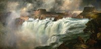 Der berühmte Shoshone Falls / Snake River, gemalt von Thomas Moran um 1900. © https://en.wikipedia.org/wiki/Shoshone_Falls#/media/File:Gilcrease_-_Shenandoah_River.jp
