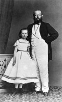 Alfred Escher mit seiner Tochter Lydia. Datum unbekannt. © lizenzfrei