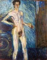 Richard Gerstl: "Selbstbildnis als Akt", 1908.© Leopold Museum Wien / Foto: Leopold Museum, Manfred Thumberger