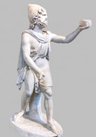 Odysseus reicht dem Kyklopen Polyphem eine Schale mit starkem Wein, nach einem hellenistischen Vorbild, 2. Hälfte des 2. Jh. © Vatikanische Museen, Rom