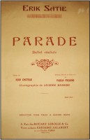 Titelblatt der Musik von Eric Satie (Klavier vier Hände), Paris 1917. © gemeinfrei