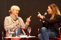 Nele Neuhaus und Katrine Engberg im Gespräch bei der Buchmesse in Frankfurt. ©  Mary Lise Rheault Scherer