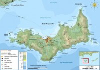 Die  reale Insel Porquerolles dient dem Autor als Vorbild für die fiktive Insel Beaumont. © fr.svg