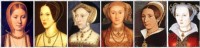 Die sechs Frauen Heinrichs VII.: Katharina Von Aragón, Anne Boleyn, Jane Seymor, Anna von Kleve, Katharina Howard, Katharina Parr. © wikipedia, free license