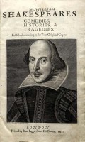 William Shakespeare, ein Mann für alle Jahreszeiten. Titelbild der Werk-Ausgabe  von 1623. © public domain via Wikimedia Commons