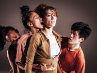Von vorne: Miranda Rumerstorfer, Cat Jimenez, Imani Rameses, an der Seite: Youngung Sebastian Kim.