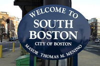 Ortsschild des Bezirks South Boston in Boston / Massachusetts. © Wikipedia